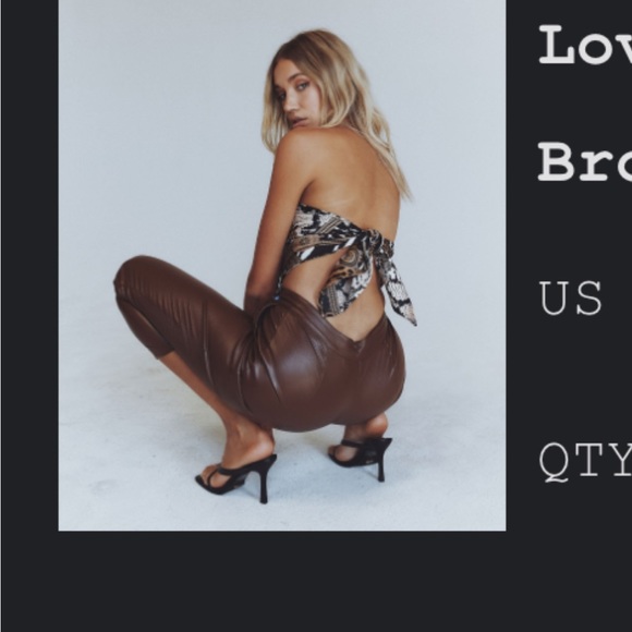 Princess Polly leather pants size 6 - Picture 1 of 4